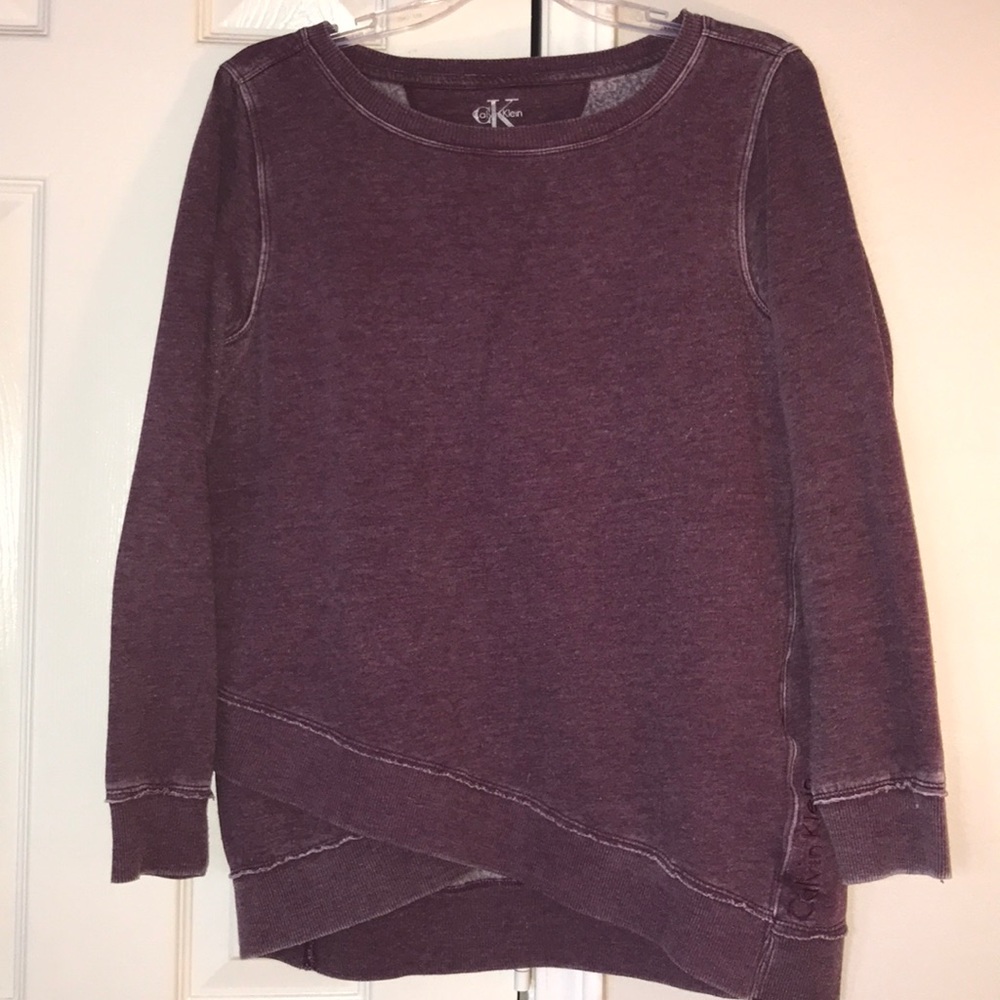 Calvin Klein Purple Crossover Sweater (medium)